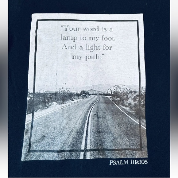 Eighty Eight Brand-Black-Graphic Shirt w/ Psalms 119:105-Short Sleeve-Boy 10/12 - Picture 4 of 12